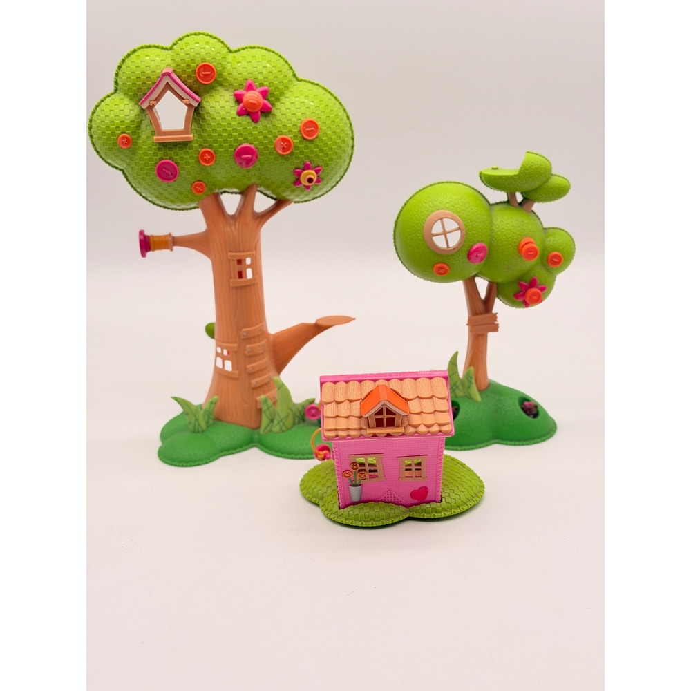 Mini Lalaloopsy Treehouse Playset Pink Green Button Theme 3 Piece Set MGA